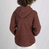 Wollfleece Kapuzenjacke Zimt Melange