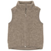 Wollfleece Weste Walnuss Melange