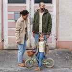 Wollfleece Kapuzenjacke Walnuss Melange
