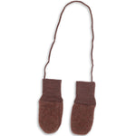 Baby Wollfleece Fäustlinge Zimt Melange
