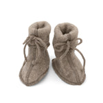 Baby Wollfleece Schühchen Walnuss Melange