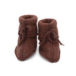 Baby Wollfleece Schühchen Zimt Melange