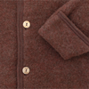 Wollfleece Overall mit Kapuze Zimt Melange