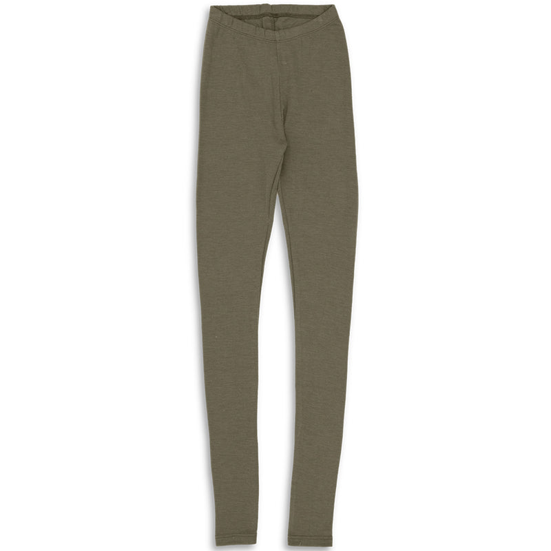 Damen Leggings Schurwolle/Seide Olive