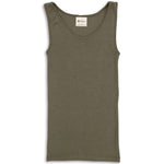 Damen Trägershirt Schurwolle/Seide Olive