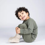 Leggings Schurwolle/Seide Olive