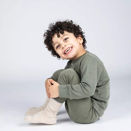Leggings Schurwolle/Seide Olive