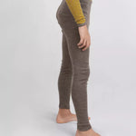 Leggings Schurwolle/Seide Walnuss