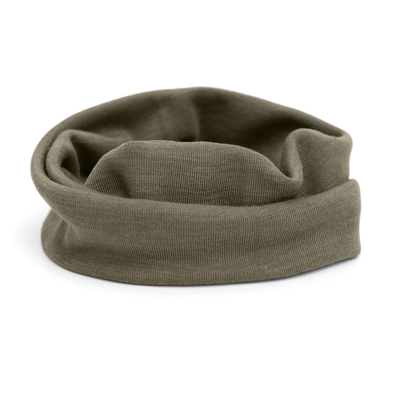 Schlauchschal Schurwolle/Seide Olive