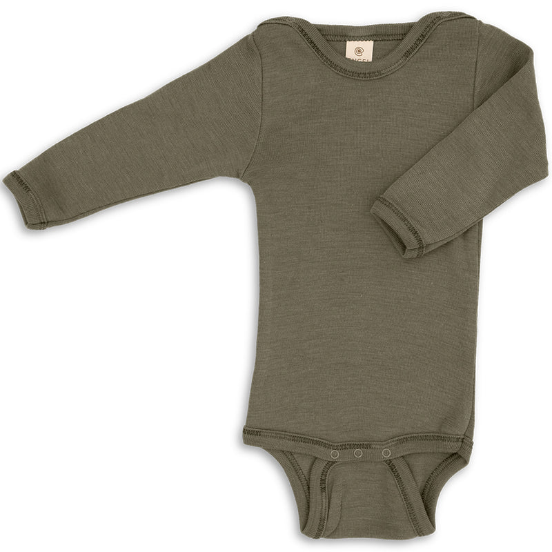 Body Schurwolle/Seide Olive