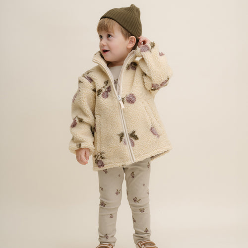 Fleece Jacke Pile Prune Beige