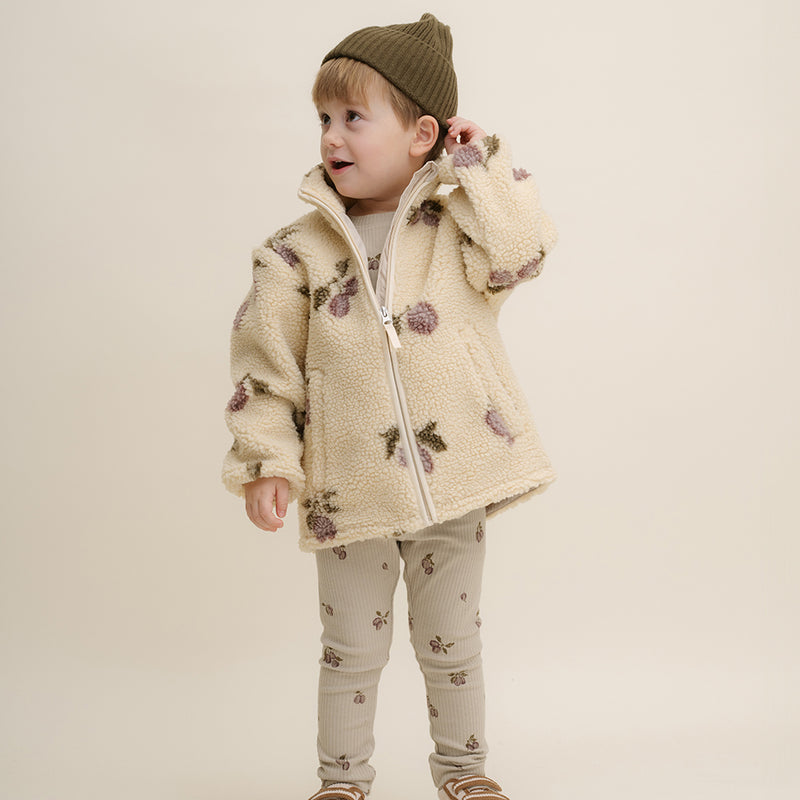 Fleece Jacke Pile Prune Beige