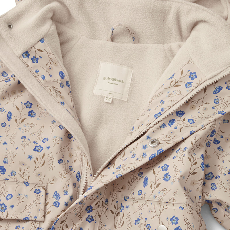 Gefütterte Regenjacke Flora Oat