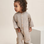 Muslin Overall Checks Cobalt