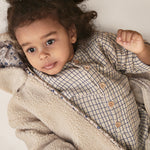 Muslin Overall Checks Cobalt