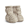 Baby Booties Checks Olive