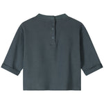 Baby L/S Pocket Tee GOTS Blue Grey