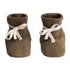 Baby Ribbed Booties GOTS Woody