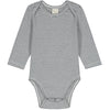 Baby L/S Onesie GOTS Blue Grey Cream
