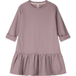 L/S Frill Dress GOTS Berry