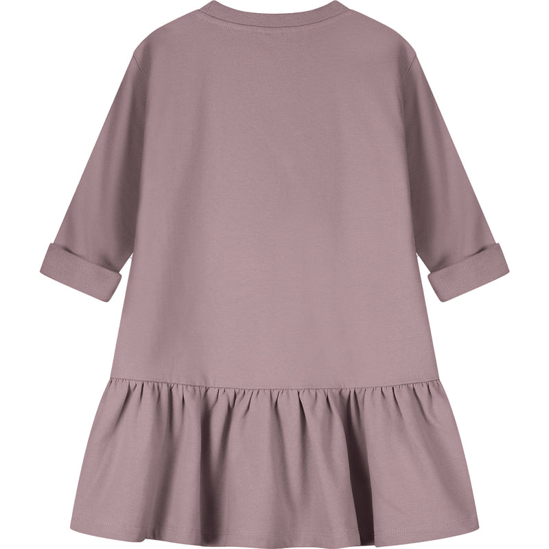 L/S Frill Dress GOTS Berry