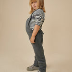 Latzhose Salopette w/ Seam GOTS Blue Grey