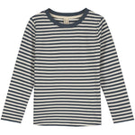 L/S Tee GOTS Blue Grey Cream