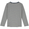 L/S Tee GOTS Blue Grey Cream