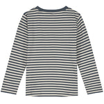 L/S Tee GOTS Blue Grey Cream