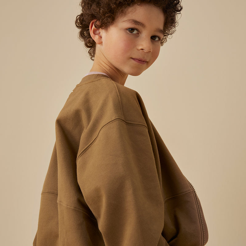 Bomber Sweatshirt w/ Zip GOTS Woody