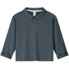 L/S Polo Shirt GOTS Blue Grey