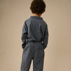 L/S Polo Shirt GOTS Blue Grey