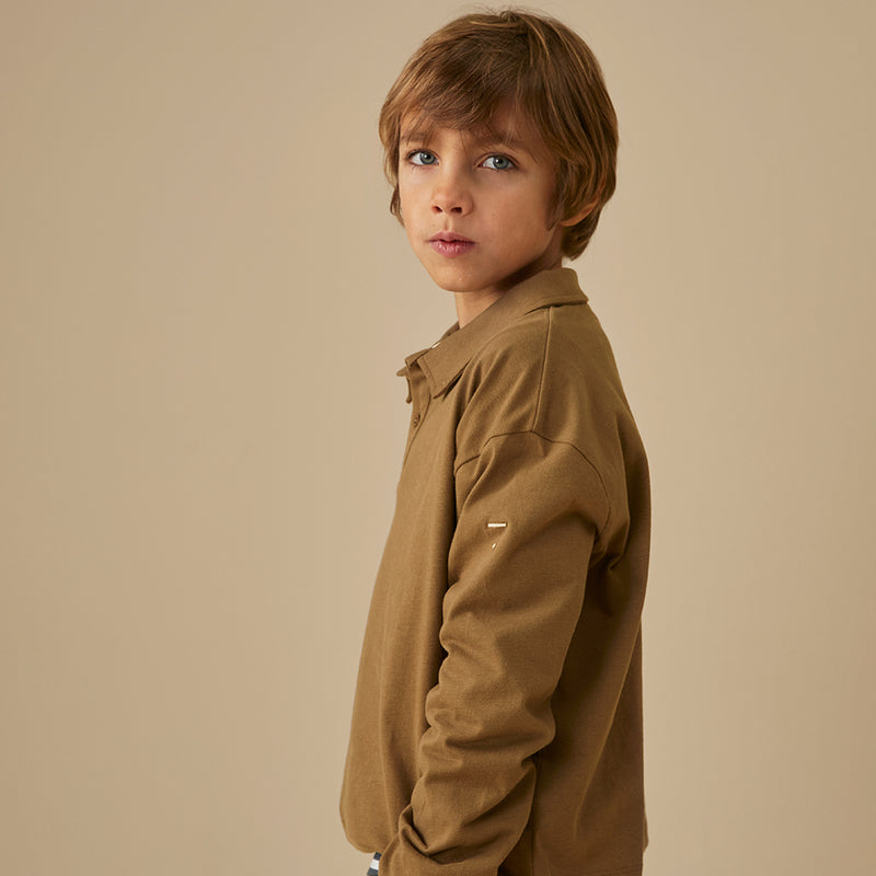 L/S Polo Shirt GOTS Woody