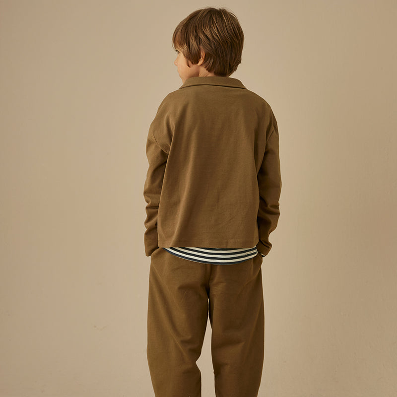 L/S Polo Shirt GOTS Woody