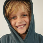 Hoodie GOTS Blue Grey