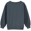 Dropped Shoulder Sweater GOTS Blue Grey