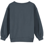 Dropped Shoulder Sweater GOTS Blue Grey