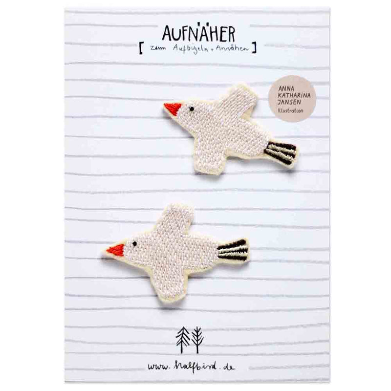 Bügelflicken Vogel 2er-Set