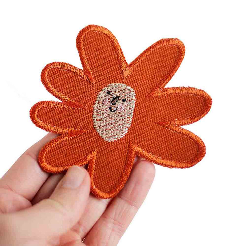 Bügelflicken Blume gross