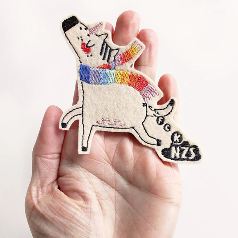 Bügelflicken FCK NZS Einhorn