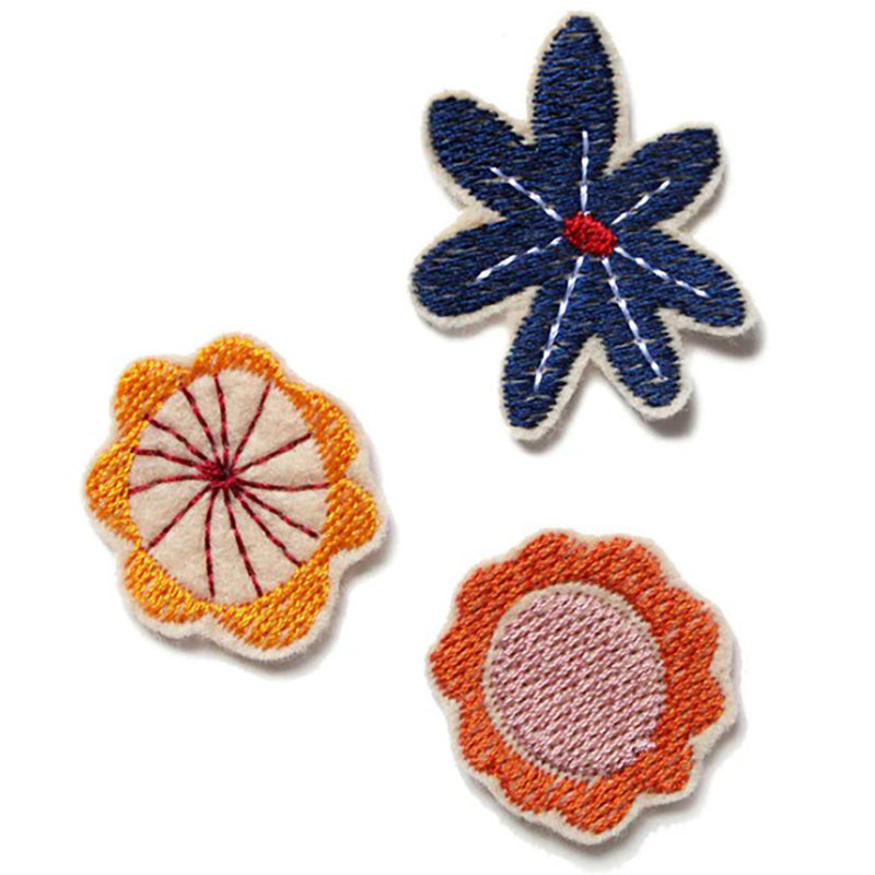 Bügelflicken kleine bunte Blumen