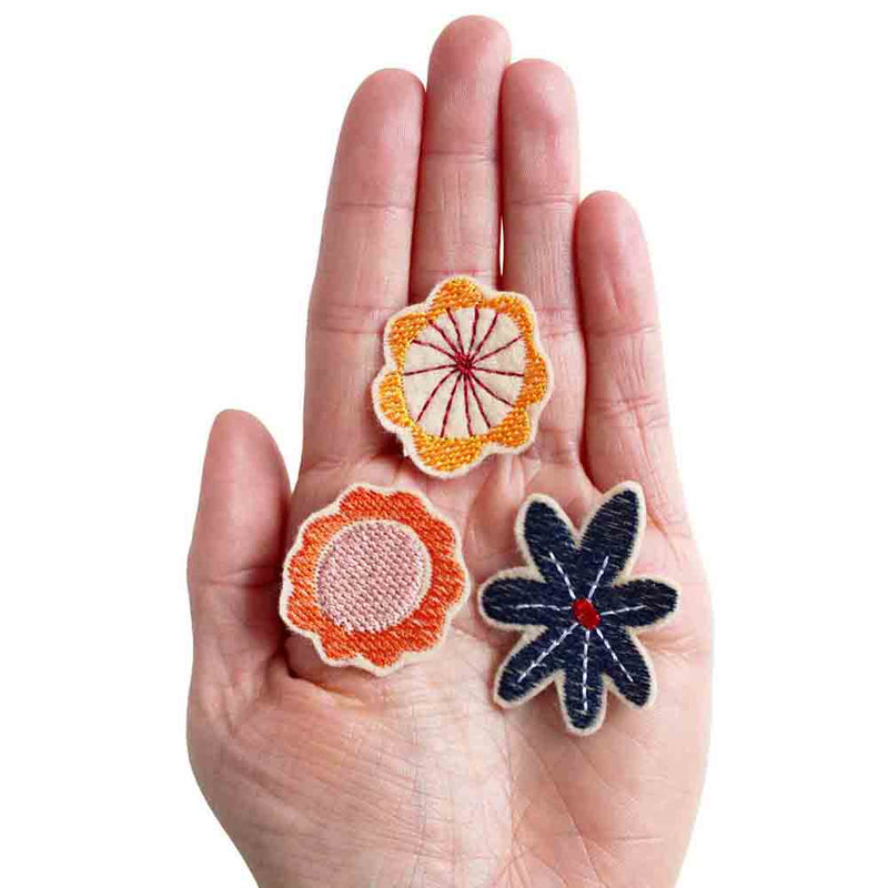 Bügelflicken kleine bunte Blumen