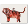 Postkarte Tiger und Maus