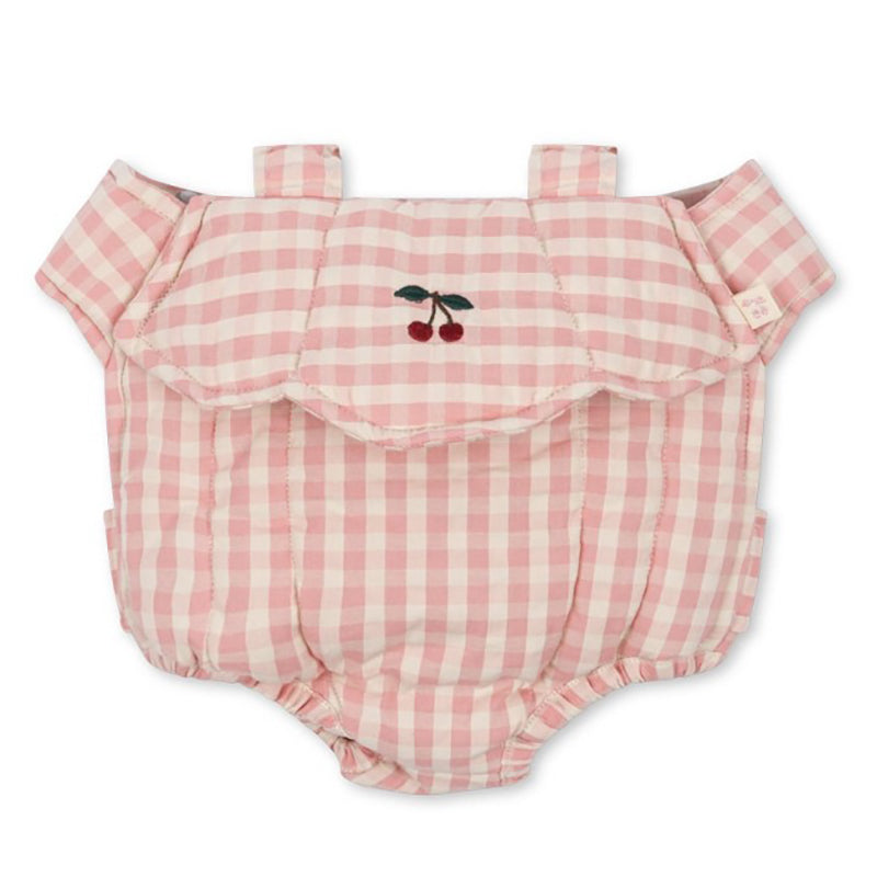 Puppentrage Doll Carrier Powder Pink Check