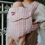 Puppentrage Doll Carrier Powder Pink Check