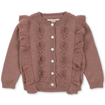 Merino Strickjacke Fiol Frill Cardigan Burlwood