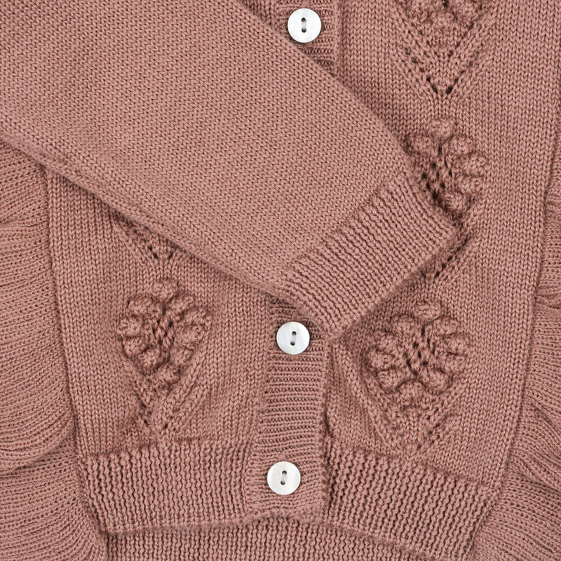 Merino Strickjacke Fiol Frill Cardigan Burlwood