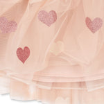 Rock Tullie Skirt Heart Rose Glitter