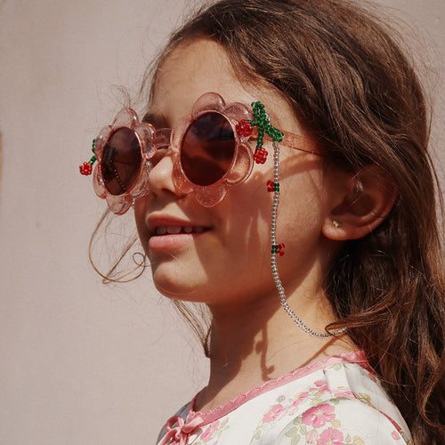 Perlenkette für die Sonnenbrille / Sunglasse Bead Chain Cherry
