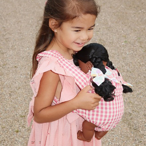 Puppentrage Doll Carrier Bubblegum Check